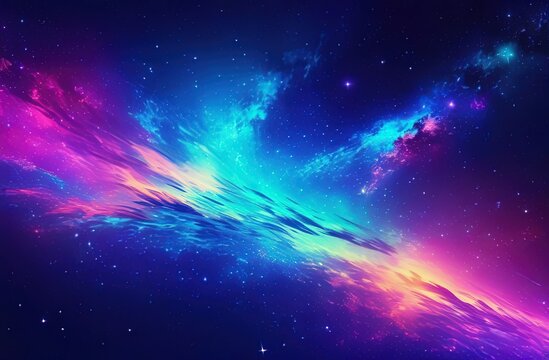 3d technology abstract neon light background, empty space scene, spotlight, dark night, virtual reality, cyber futuristic sci-fi background, street floor studio for mock up. colored geometric.