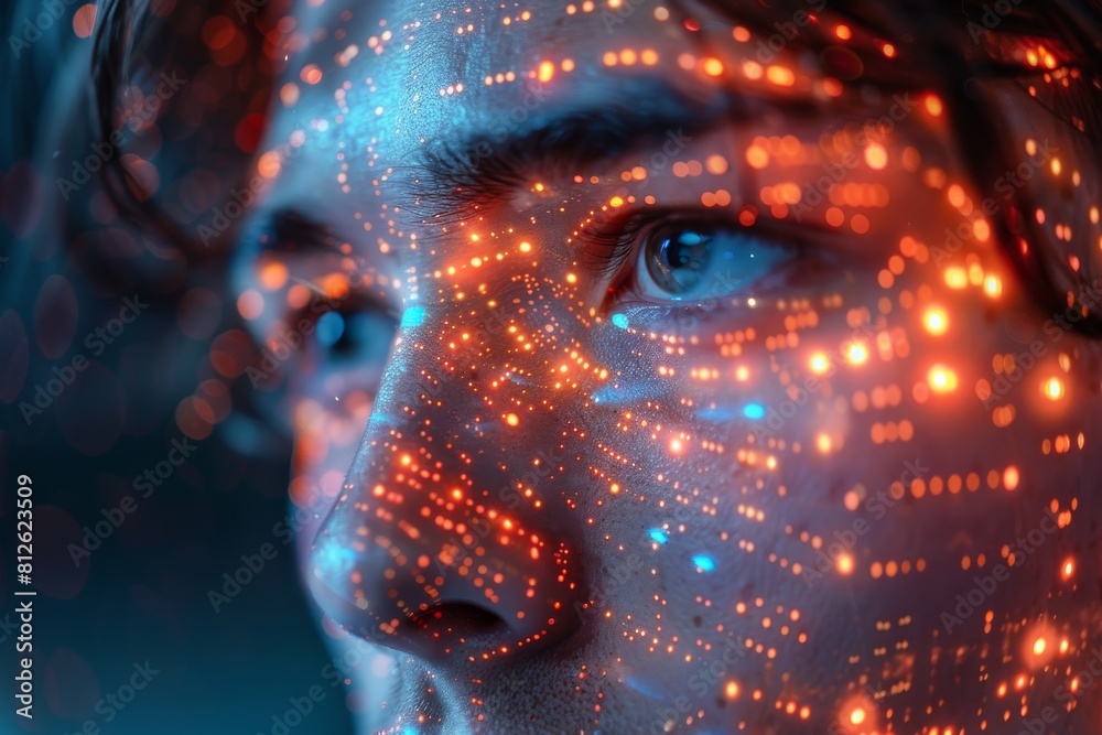 Poster a captivating display of sparkling bokeh lights with a gradient blur effect and ample copy space for