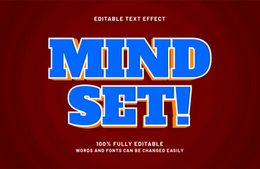 mind set editable text effect in kids and happy text style