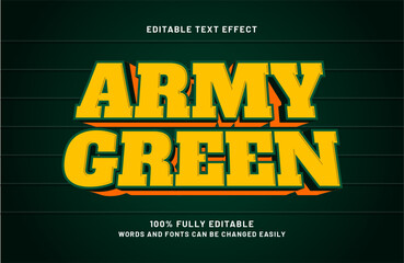 army green editable text effect in kids and happy text style