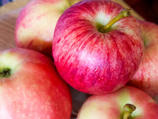 Nutritious Red Fruit. Close-up of apples, showcasing their nutritious value.