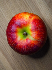 Ripe Apple Texture. A ripe apple with water beads, showcasing quality.
