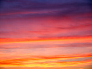 Peaceful evening sky, reflecting calm; suits meditation themes.