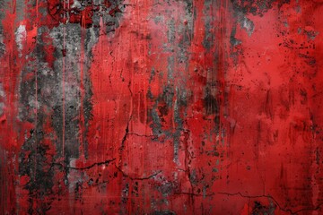 Obraz premium A close-up shot of a red wall with peeling paint. Perfect for texture backgrounds
