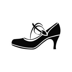 High heels icon isolated on white background. Vector art.