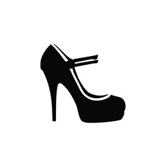 High heels icon isolated on white background. Vector art.