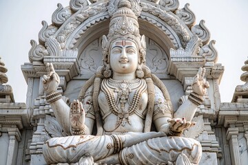 Fototapeta premium A statue of lakshmi bokeh style background
