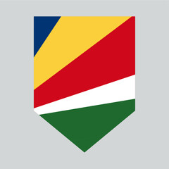 Seychelles Flag in Shield Shape Frame