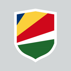 Seychelles Flag in Shield Shape Frame