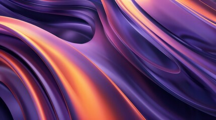 This abstract image captures silky smooth textures in orange and purple, exuding an aura of elegance and modernity