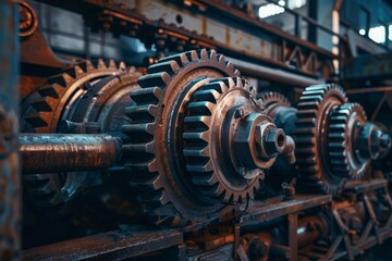 Gears, machine gears, heavy machinery appliances, loT, industrial machines, industrial machinery 