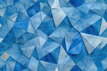 Fototapeta premium Abstract blue Triangles Background | Geometric Design | Vibrant blue, Modern Art, Geometric Shapes, Contemporary Patterns 