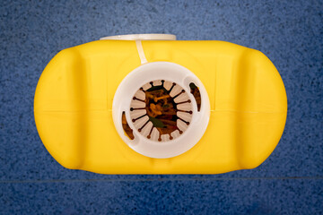 sharps disposal biohazard bin, Australian general practice, GP doctor medical clinic, equipment...