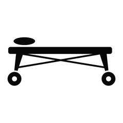 Barrow, bed, drugs icon