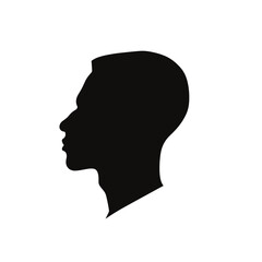 Male person avatar silhouette isolated