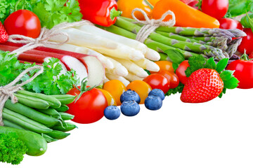 Gemüse und Obst  Hintergrund transparent PNG cut out  Fresh vegetables and fruits