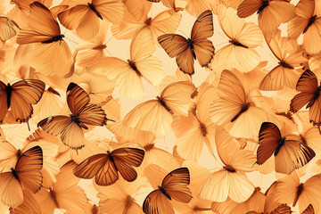 brown Butterflies Background | Nature's Beauty Design | Vibrant brown, Butterfly Wings, Fluttering Insects, Natural Elegance
