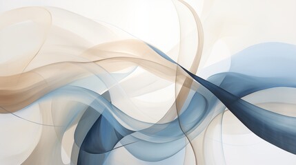 Fototapeta premium Elegant and Soothing Abstract Waves with a Soft Color Gradient.