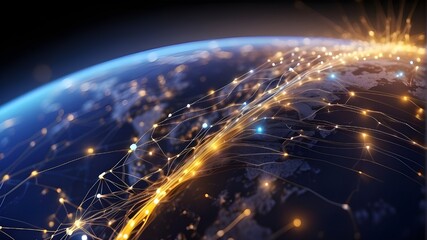 The cornerstone of global connectivity is represented by abstract technologies linked to fiber optic networks. These technologies enable ultra-fast broadband for data transmission worldwide and facili
