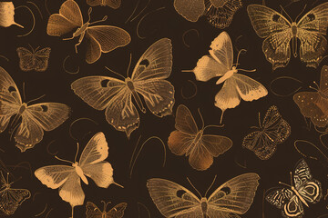 brown Butterflies Background | Nature's Beauty Design | Vibrant brown, Butterfly Wings, Fluttering Insects, Natural Elegance
