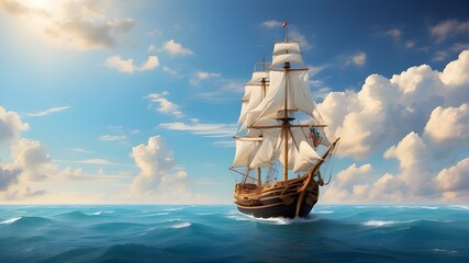 The pursuit for personal fulfillment and self-discovery is symbolized by the voyage towards freedom and adventure, which represents the yearning for emancipation from duties and restraints.