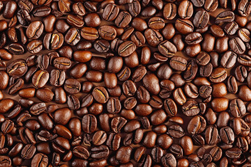 Obraz premium Coffee brown Background | Warm and Inviting Design | Coffee Beans, Beverage, Cafe Decor, Morning Ritual, brown Tones, Coffee Shop Ambiance 