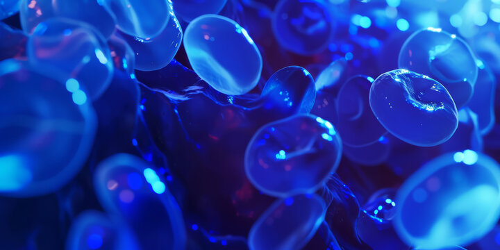 Close-Up of Vibrant Sapphire Blue Blobs