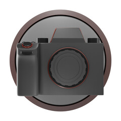 camera folder 3d icon and illustration