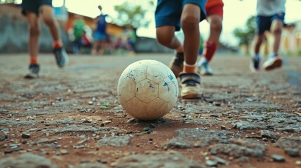 A young Football Players Getting Ready to Start a Soccer Match