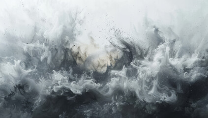 Whispering Mist: Abstract Smoke Vector