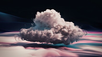 Single cloud in air. Fog, white clouds or haze For designs . Abstract cloud