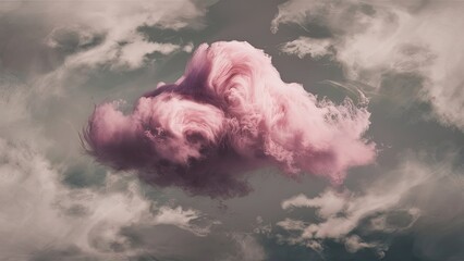Single cloud in air. Fog, white clouds or haze For designs . Abstract cloud