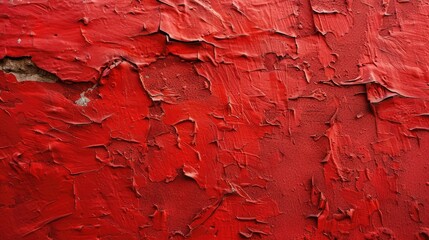 A stunning Red wall with textured paint Picture Paint strokes in color