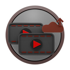 content upload 3d icon and illustration