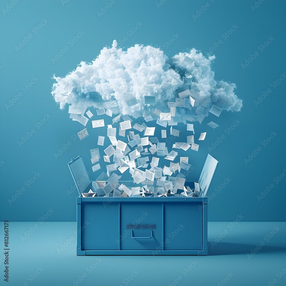 Poster cloud storage capabilities and dynamic file transfer in efficient digital computing concept