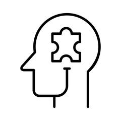 Icon about intelligence. Person head icon. Problem-solving ability icon