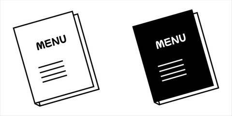 Menu Book Icons of restaurant collection In Trendy Design Vector ilustration