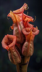 Unique patterned Nepenthes showing distinctive shapes and textures, emphasizing the allure of botanical wonders