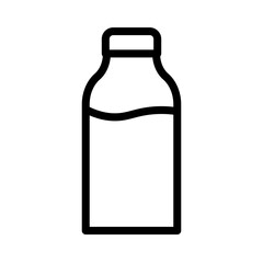 Milk glass bottle icon, Line, Solid, Suitable for Web Page, Mobile App, UI, UX design