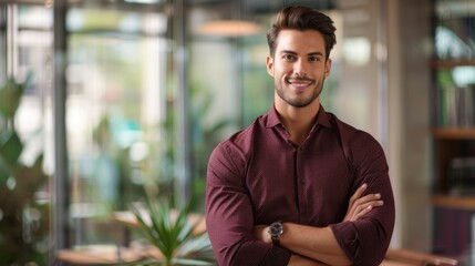 Obraz premium A Confident Man Smiling