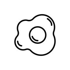 Egg line icon. Food icon. Egg icon isolated on white background. Transparent background, minimalist symbol. Vector images