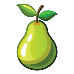 Pear icon. Vector icon isolated background