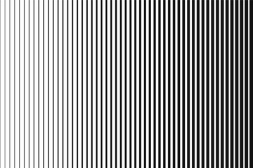 Striped halftone pattern. Black and white monochrome background with vertical lines. Minimalistic print