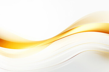 White and golden gradient abstract line and wave background