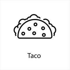 Taco  vector icon