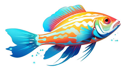 A beautiful and colorful fish