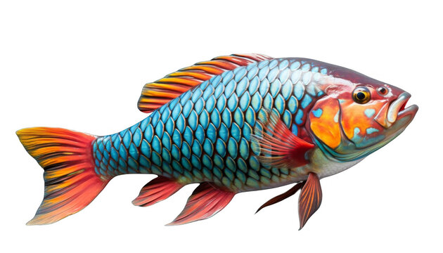 A beautiful parrotfish with vibrant colors.