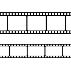 Blank film frame vector, camera film strip, film strip with no pictures on it