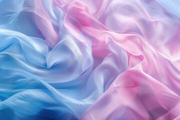 Obraz premium Elegant Pastel Silk Fabric Textured Background Flows in Smooth Waves