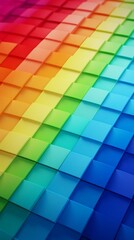Monochromatic palette vs rainbow colors, 3D render, illustration, minimalist, 8K, closeup, professional color grading